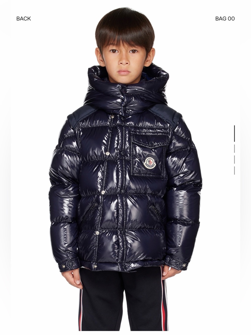 MONCLER Enfant kids blue Karakorum down jacket
